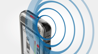 Abbild der Mikrofone am oberen Ende des Geräts